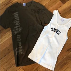 Gwen Stefani tank top and t shirt